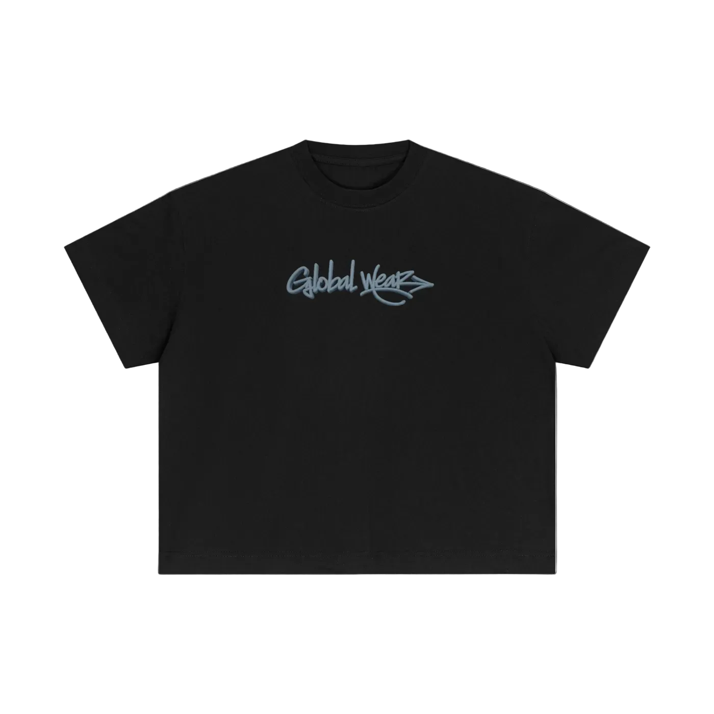 Blue old school Boxy T-Shirt