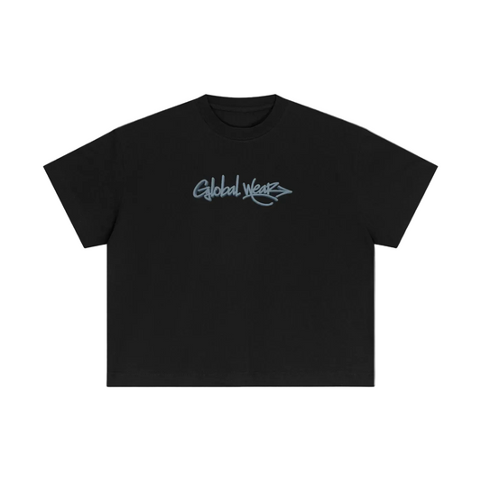 Blue old school Boxy T-Shirt