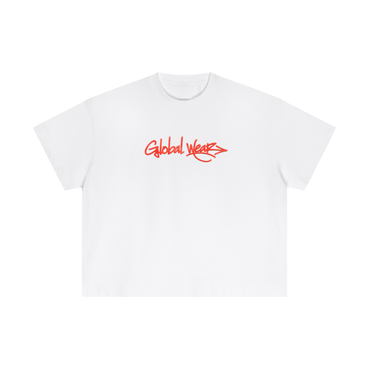 Red old school Boxy T-Shirt